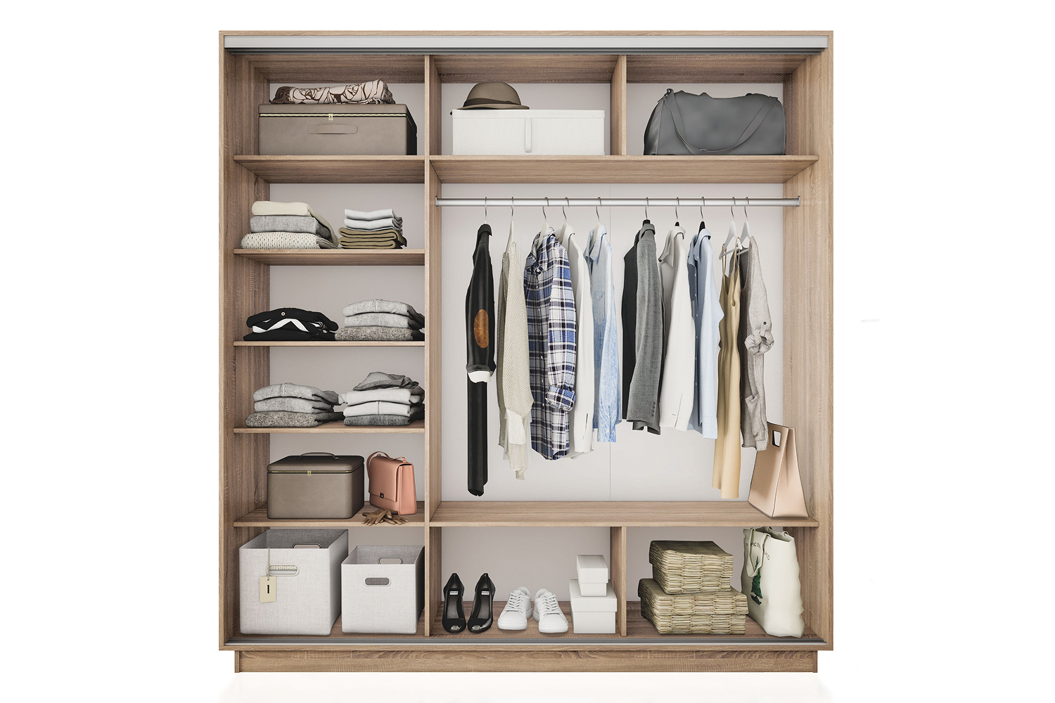 Необработанные товары - изображение №3 "Шкаф-купе Премиум 3х дв 210х240х60 Сонома"  на www.Angstrem-mebel.ru