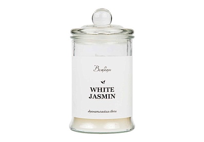 Ароматическая свеча WHITE JASMINE На балкон В спальню Домашний офис На кухню В гостиную, гарантия 